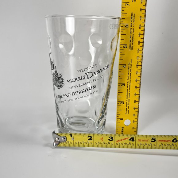 Nickels Dambach German Weingut Glass Clear Souvenir 0.5 Liter Wine Tasting - Picture 9 of 10